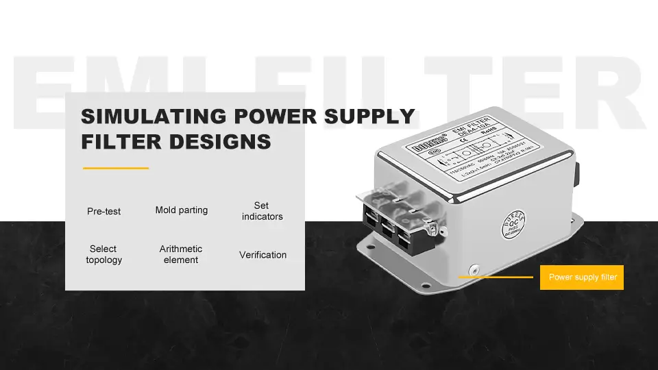 A simulation interface for power supply filter designs.